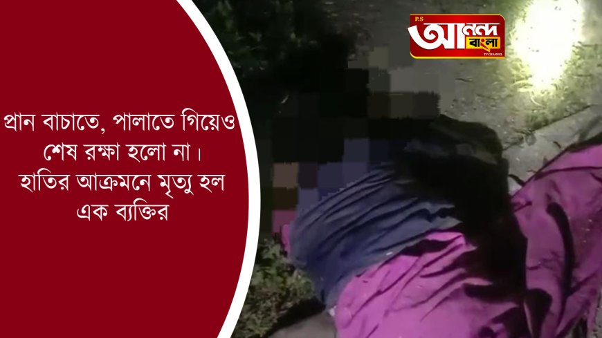 প্রান বাচাতে, পালাতে গিয়েও শেষ রক্ষা হলো না। হাতির আক্রমনে মৃত্যু হল এক ব্যক্তির